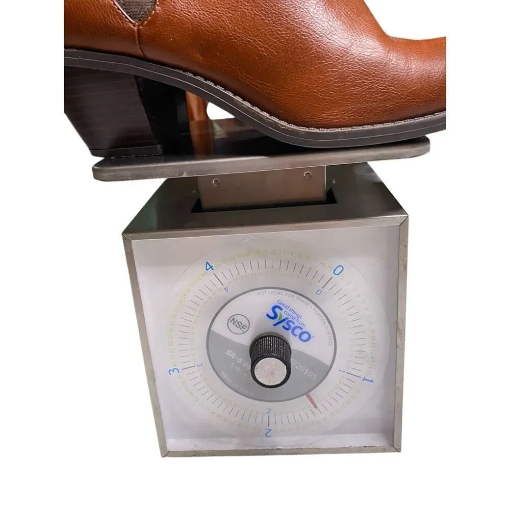 Sonoma Brown Ankle Boots Side Zip Stacked Heel Booties Size 8M Office Business